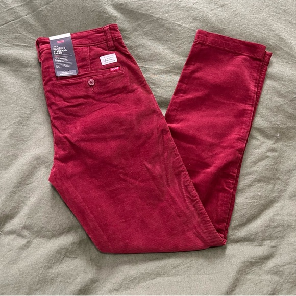 NWT Levi’s XX chino standard taper fit corduroy pants, men’s 31W 32L, Syrah - Picture 2 of 4